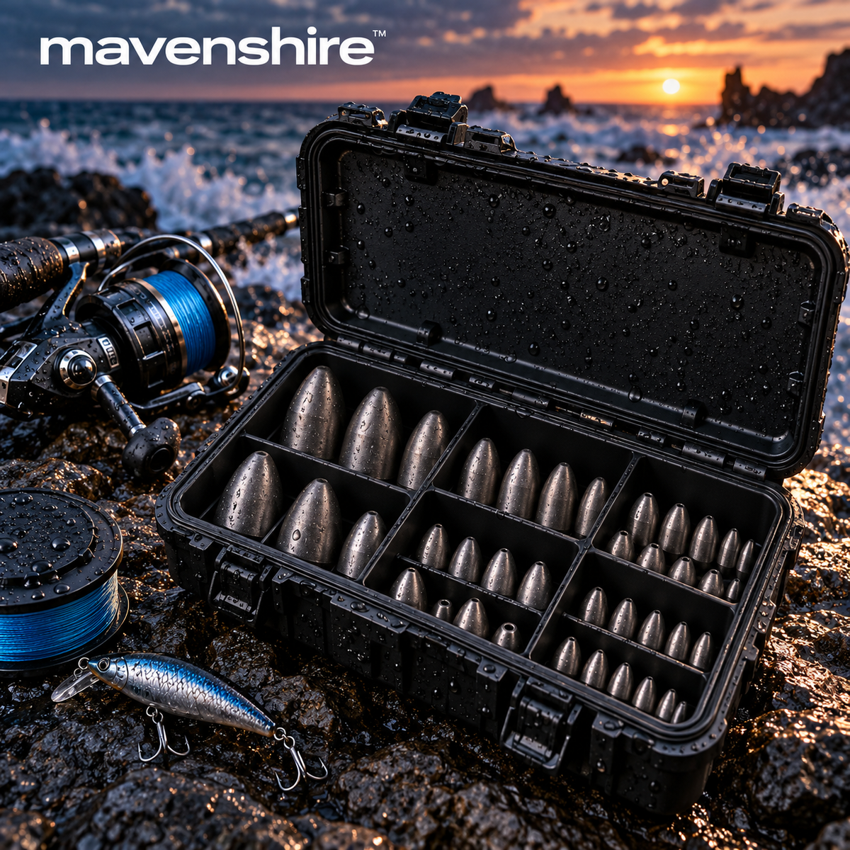 𝒎𝒂𝒗𝒆𝒏𝒔𝒉𝒊𝒓𝒆™ Solid Tungsten Bullet Sinkers