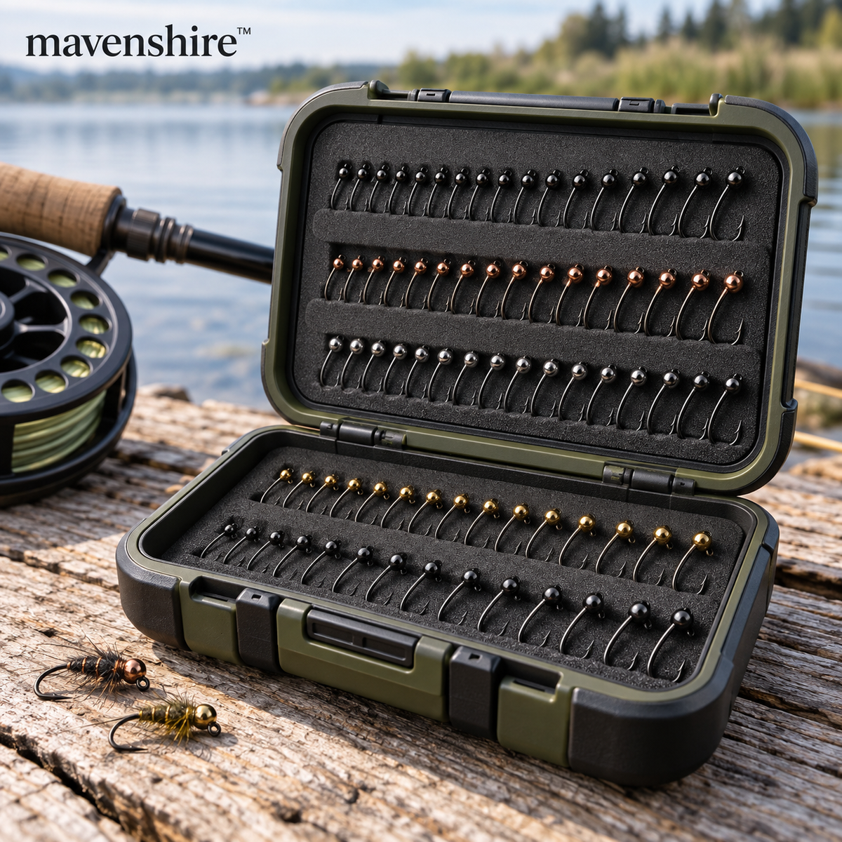 𝒎𝒂𝒗𝒆𝒏𝒔𝒉𝒊𝒓𝒆™ Precision Carbon Steel Fly Fishing Nymph Hooks