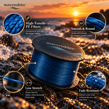 𝒎𝒂𝒗𝒆𝒏𝒔𝒉𝒊𝒓𝒆™ High-Tensile Braided PE Fishing Line Spool