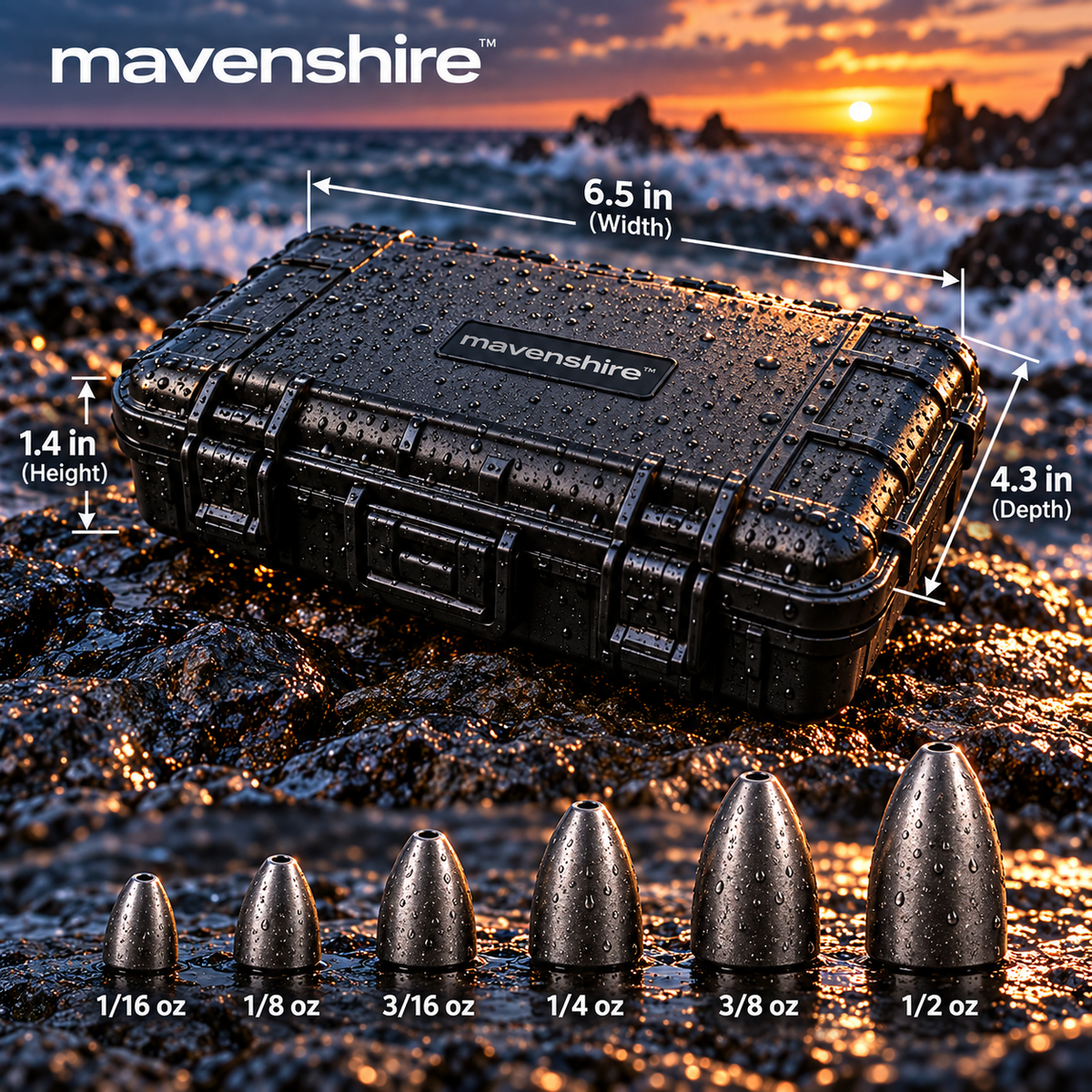 𝒎𝒂𝒗𝒆𝒏𝒔𝒉𝒊𝒓𝒆™ Solid Tungsten Bullet Sinkers