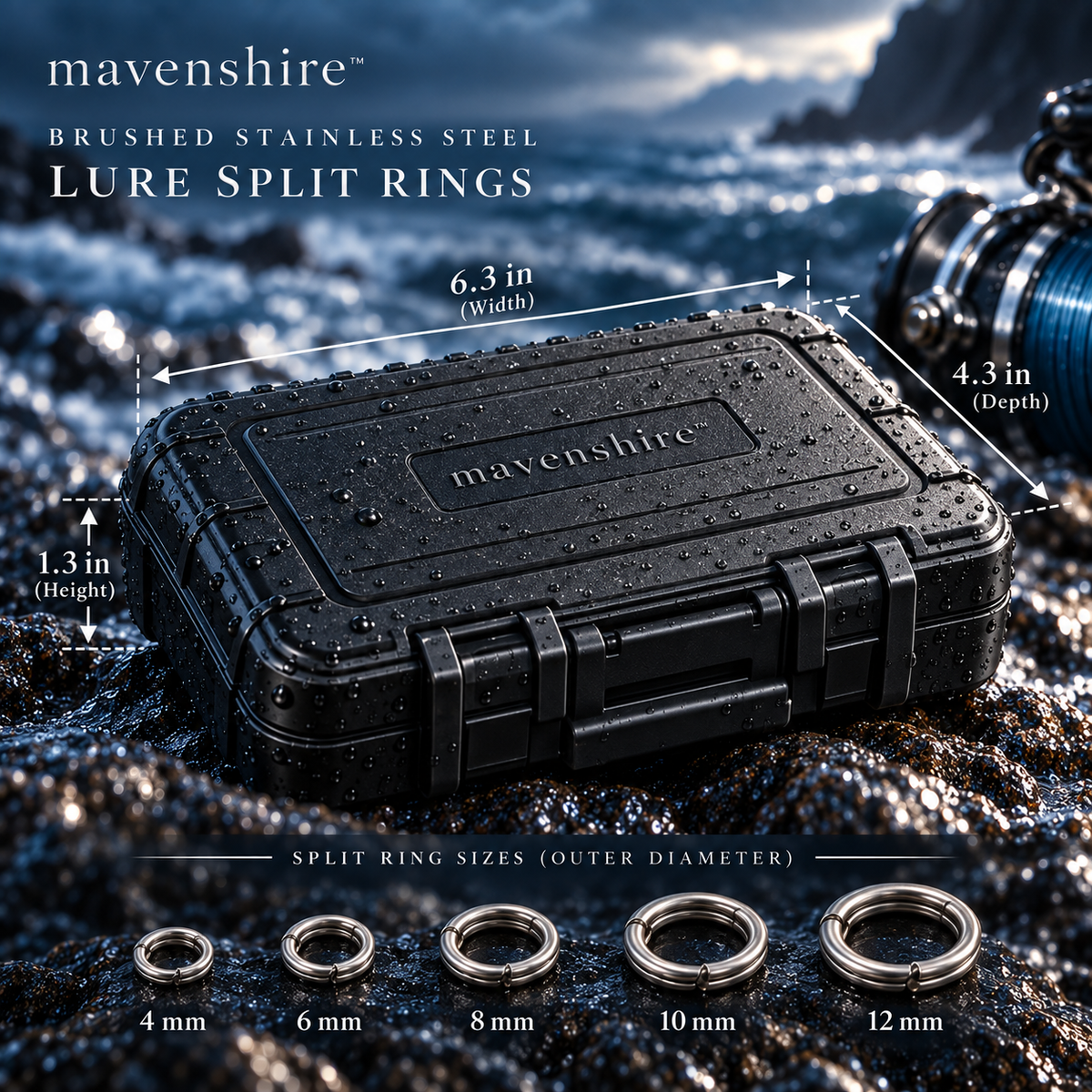 𝒎𝒂𝒗𝒆𝒏𝒔𝒉𝒊𝒓𝒆™ Brushed Stainless Steel Lure Split Rings