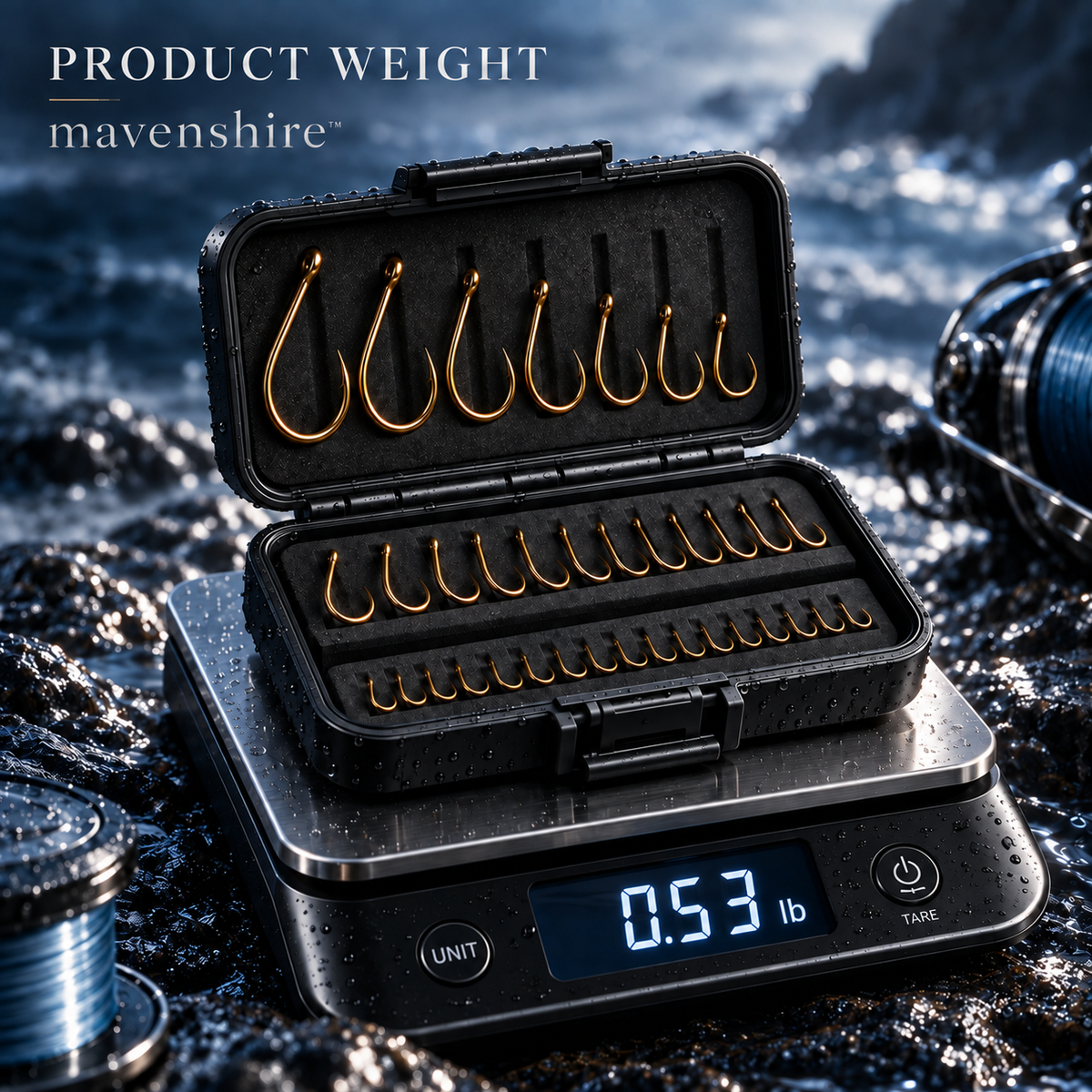 𝒎𝒂𝒗𝒆𝒏𝒔𝒉𝒊𝒓𝒆™ Polished Brass Barbless Fishing Hook Set