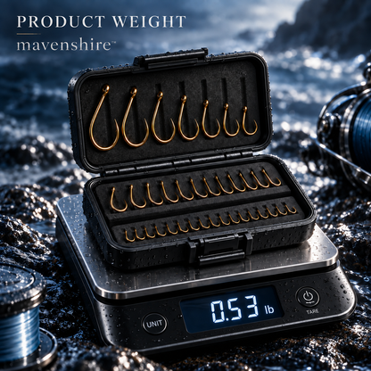 𝒎𝒂𝒗𝒆𝒏𝒔𝒉𝒊𝒓𝒆™ Polished Brass Barbless Fishing Hook Set
