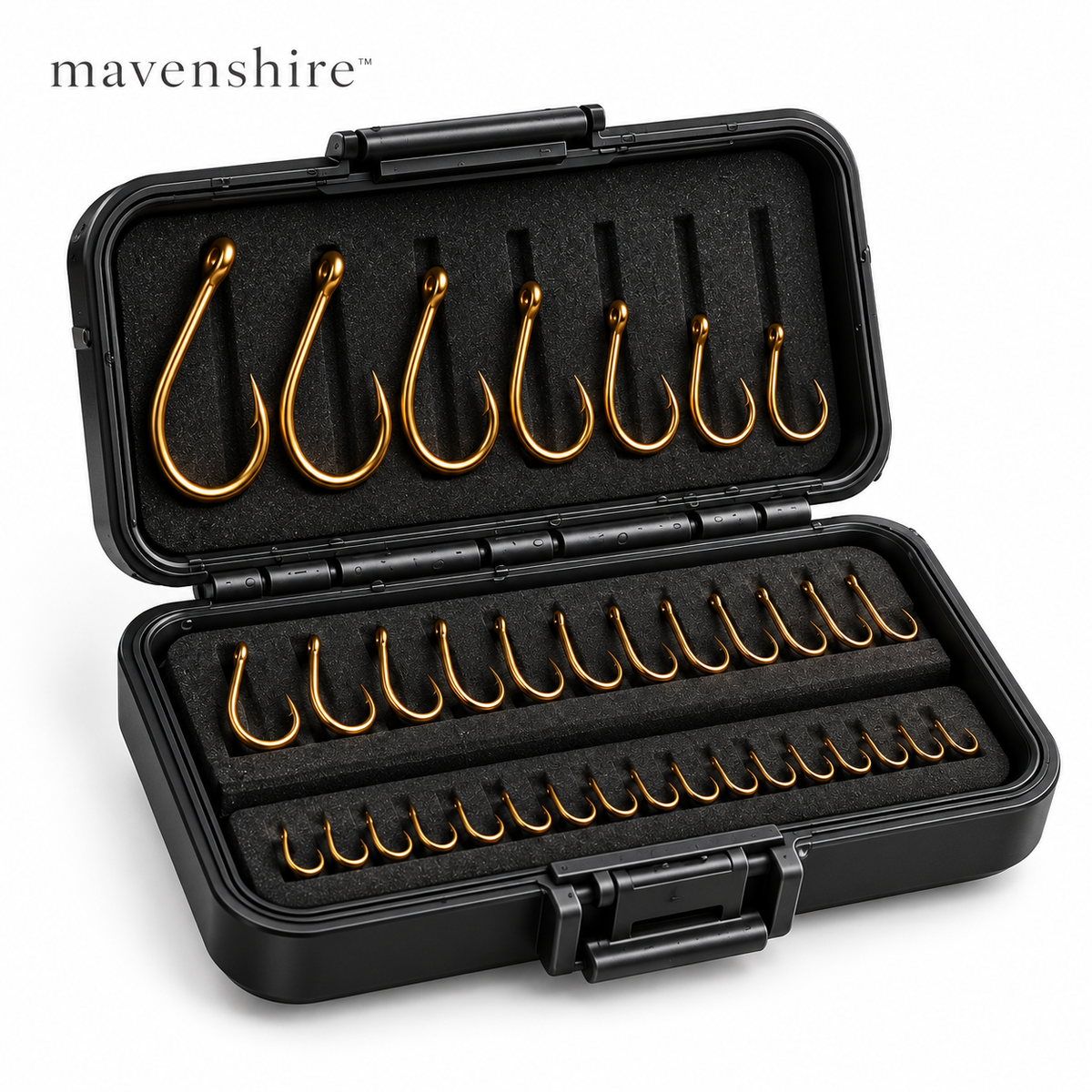 𝒎𝒂𝒗𝒆𝒏𝒔𝒉𝒊𝒓𝒆™ Polished Brass Barbless Fishing Hook Set