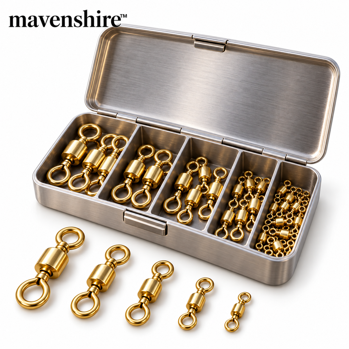 𝒎𝒂𝒗𝒆𝒏𝒔𝒉𝒊𝒓𝒆™ Smooth Brass Rolling Swivels